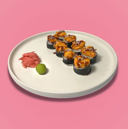Запечений з лососем та сиром чеддер — Kaifui sushi