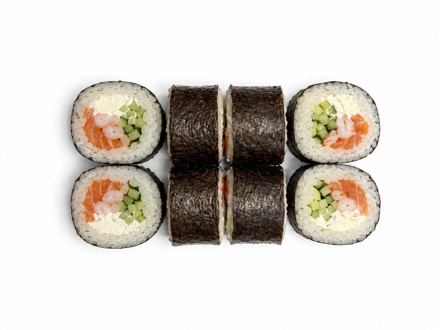 Футомакі з лососем та креветкою — IDE SUSHI & PIZZA