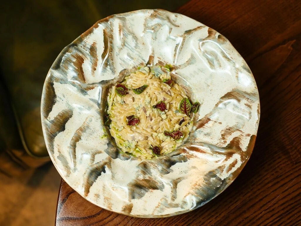 Орзо з грибами