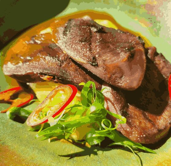Язик гриль з картопляним мусом та соусом Demi-Glace — Nice 2 Meet You