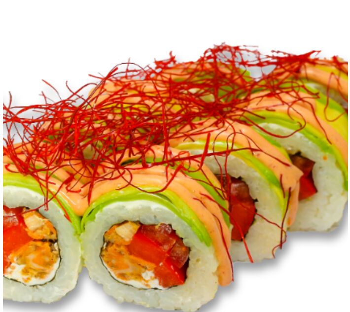 Зелений дракон з мідією — Wow Sushi