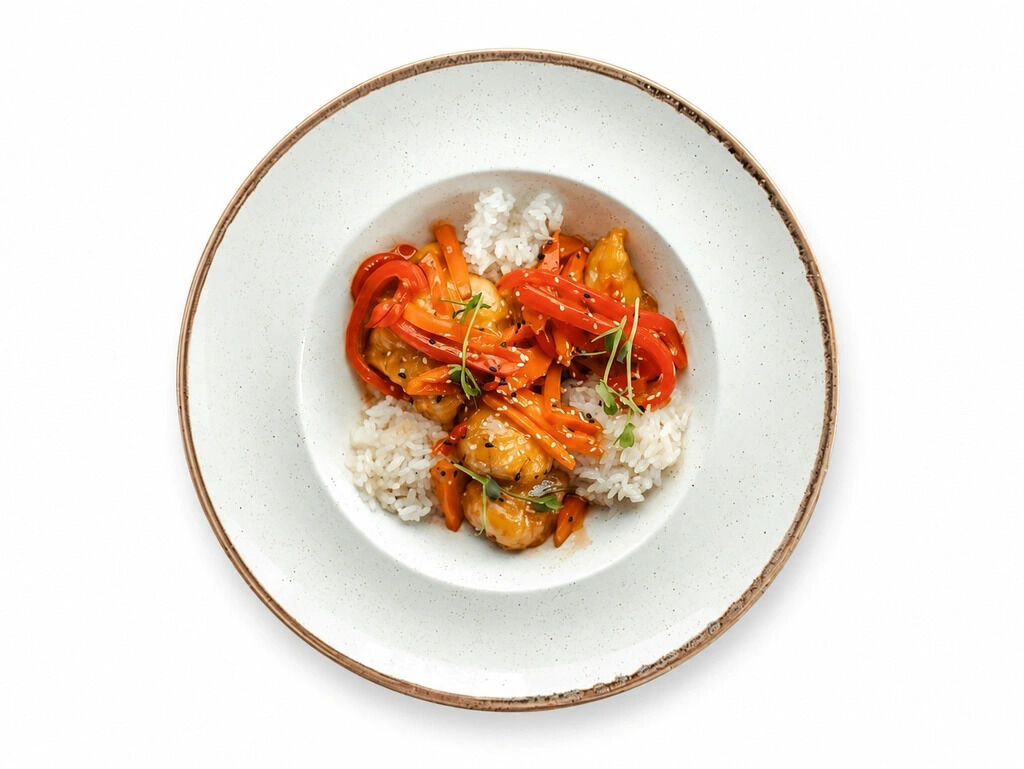 Рис з куркою та овочами