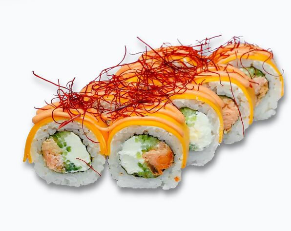 Чіз дракон зі смаженим лососем — Wow Sushi