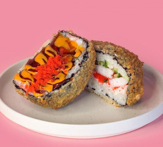 Суші бургер креветка-ікра — Kaifui sushi