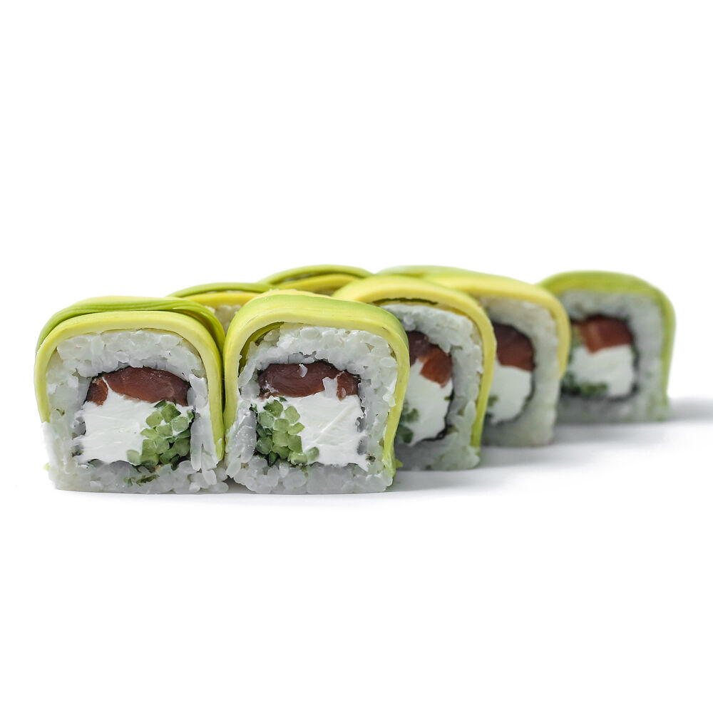 Зелений дракон з лососем — Wow Sushi